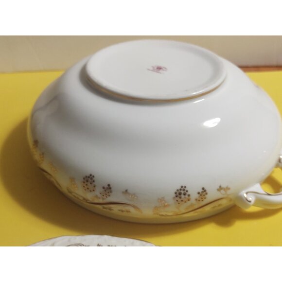 Vintage Coalport England Vegetable/Soup Tureen  "Burgundy" Pattern 10 1/2" - Picture 11 of 15
